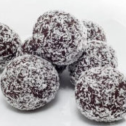 Low Carb Coconut Balls with Sour Cherry